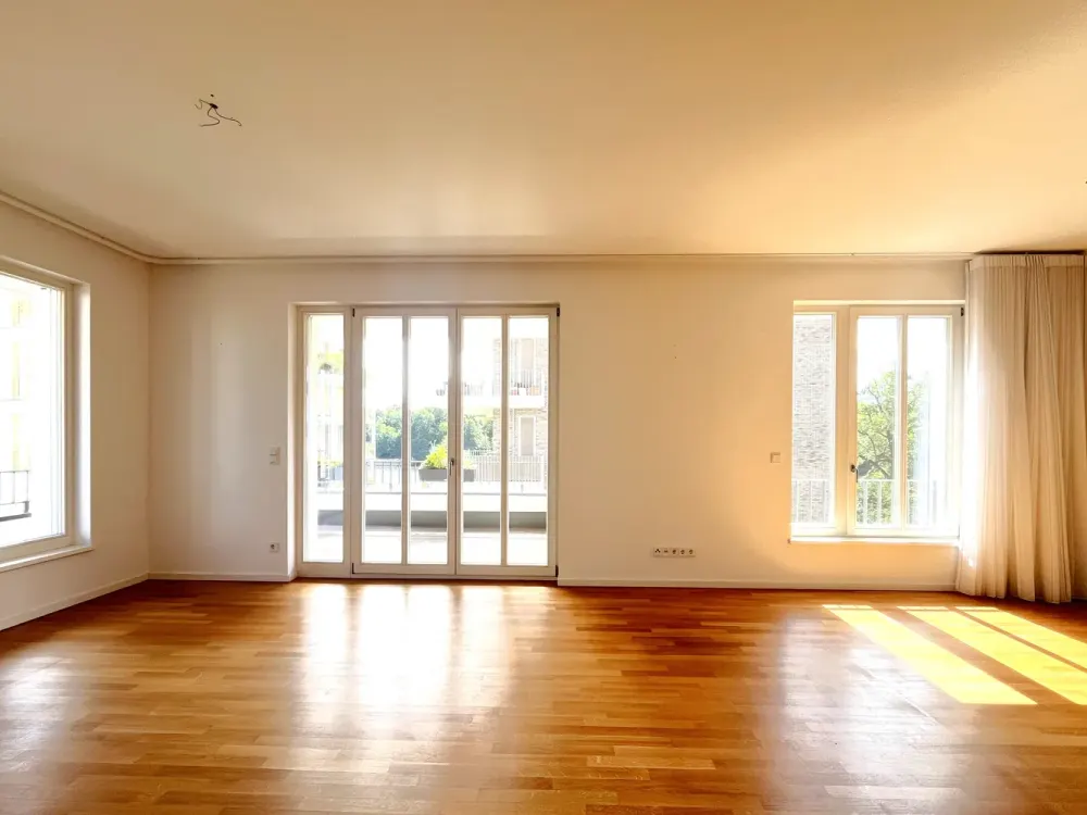Blick auf die Spree, Wohnküche, großer Südwest-Balkon: 3 Zimmer in der Wohnanlage UFERKRONE!