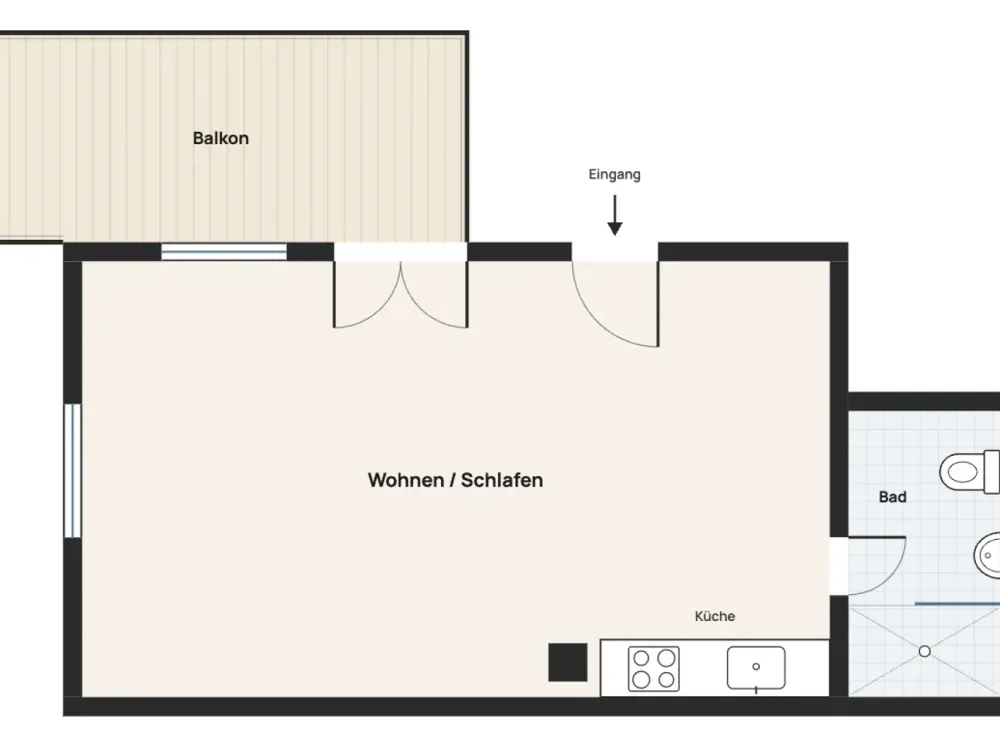 Beautiful 1-Room Loft in Köln Neustadt-Süd with Green View