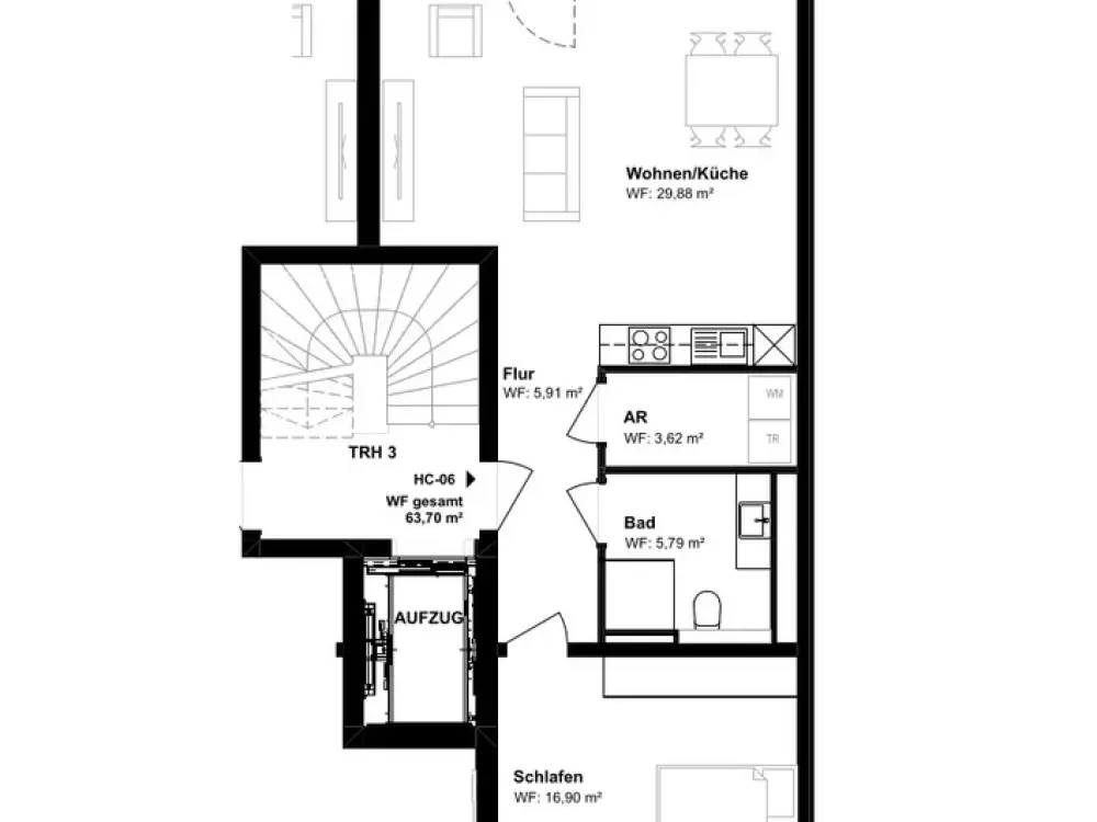 New Build First Occupancy: Exclusive and High-Quality Equipped 2-Room Apartment on the Raised Ground Floor - House C