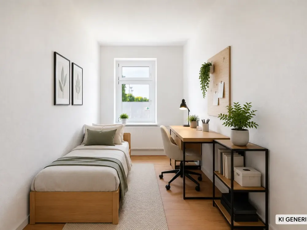 Helle 2-Zimmer-Wohnung mit moderner Einbauküche und Badezimmer mit Fußbodenheizung