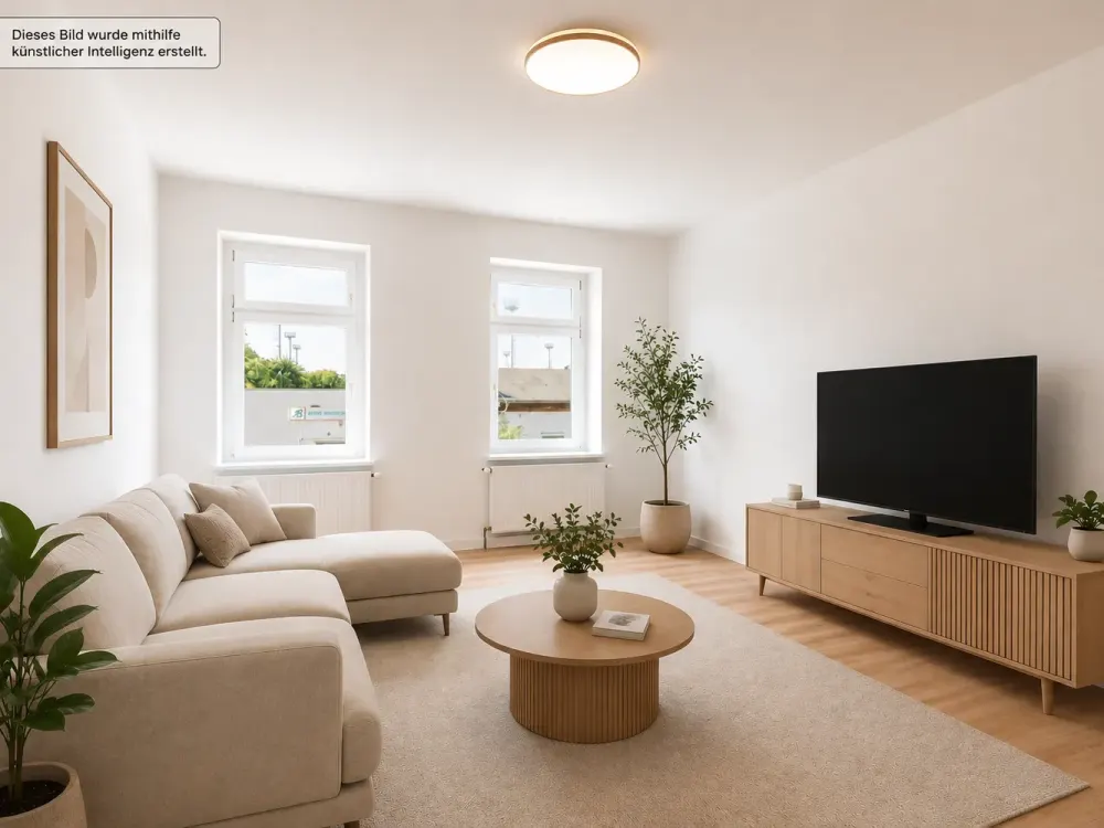 Helle 2-Zimmer-Wohnung mit moderner Einbauküche und Badezimmer mit Fußbodenheizung