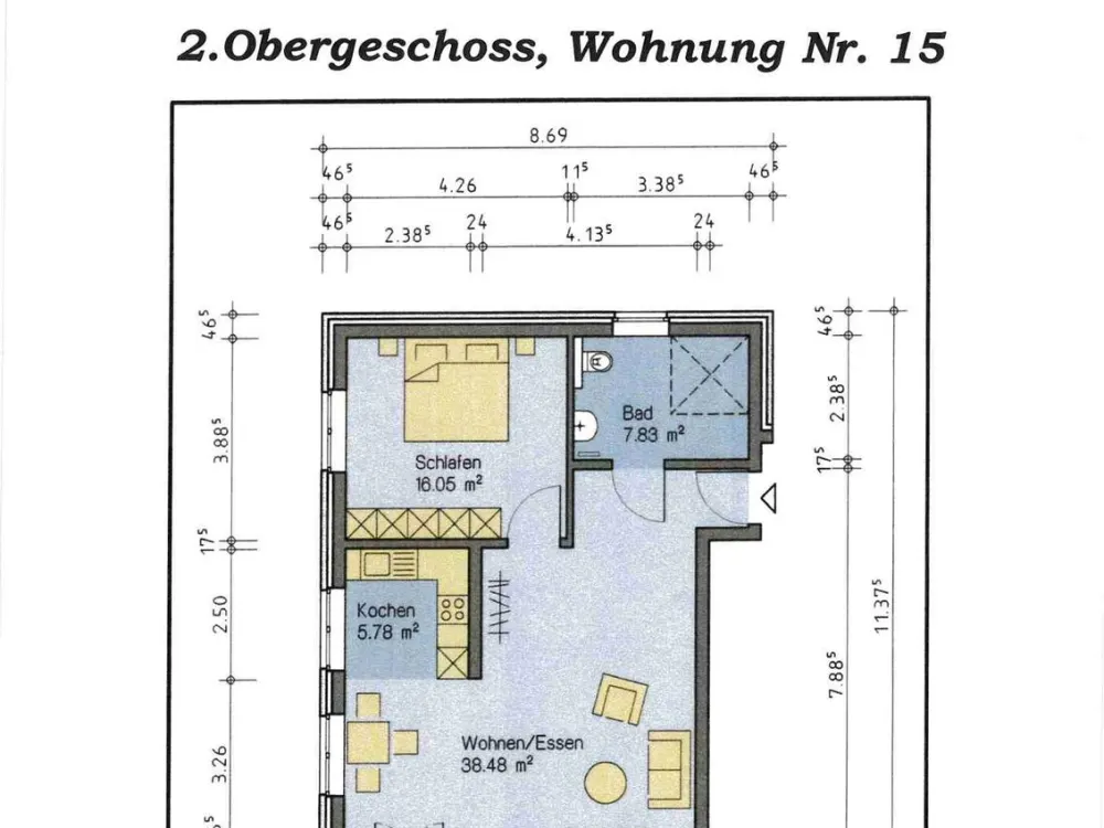 Barrierearme 2-Zimmer-Wohnung in seniorengerechter Wohnanlage