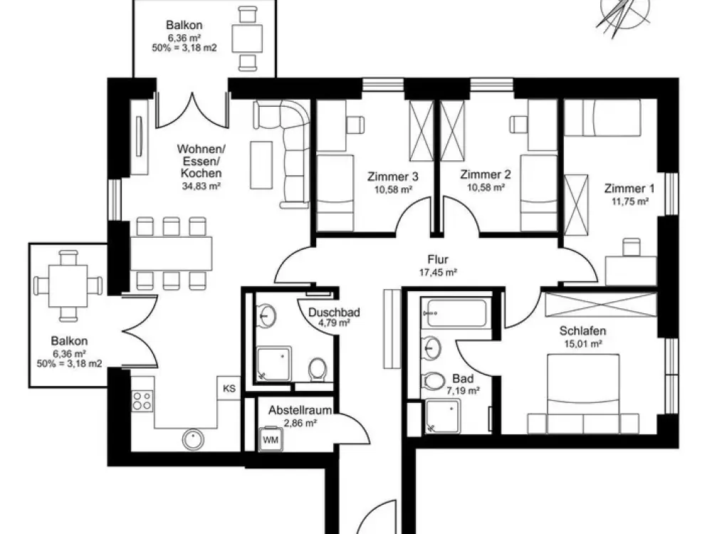 Fünf Zimmer zum genießen!