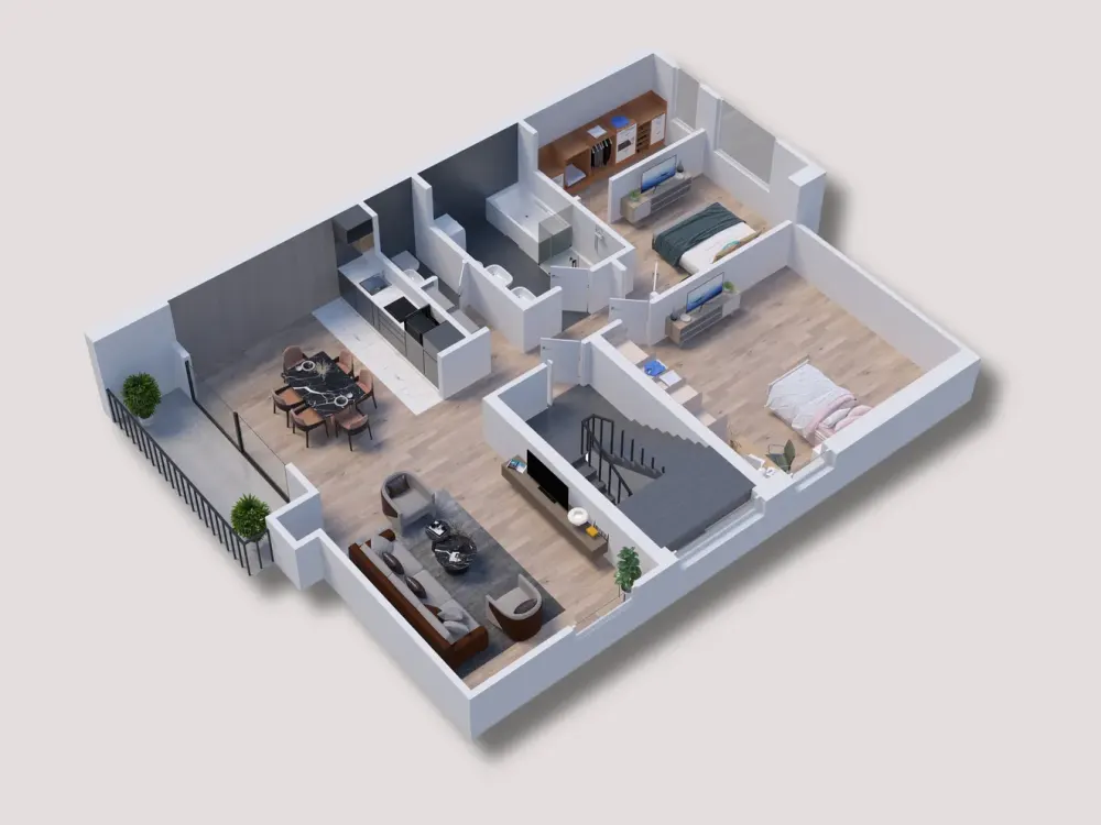 Elegante 3-Zimmer-Wohnung mit erstklassiger Ausstattung