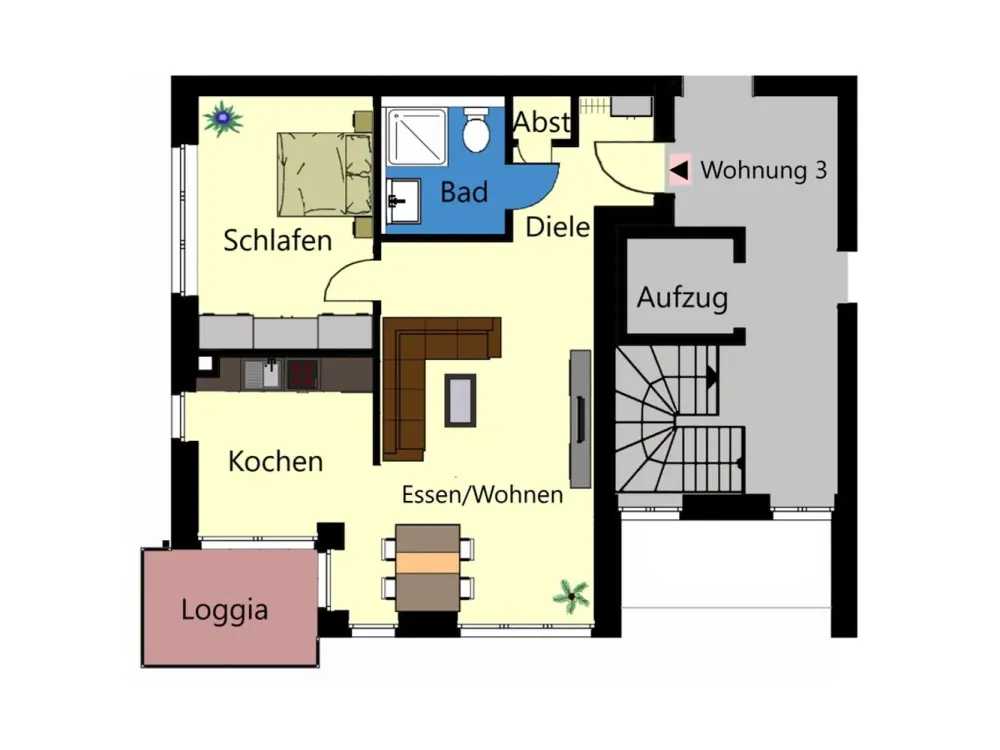 Moderne Etagenwohnung mit Balkon in Gremmendorf!