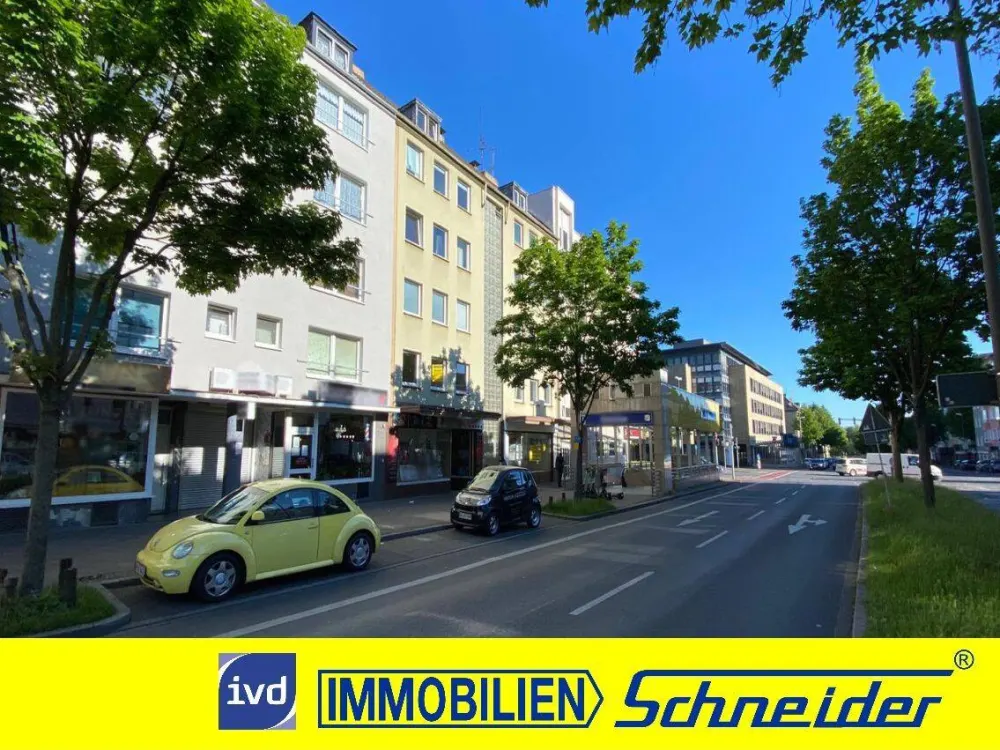 Helle Citywohnung in der Weißenburger Straße 6, Ecke Kaiserstraße, Balkon