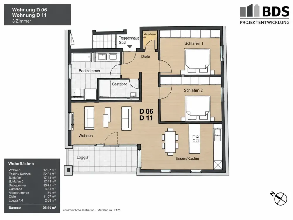 Großzügige 3,5 Zimmer-Neubau-Wohnung in Friedrichshafen-Fischbach