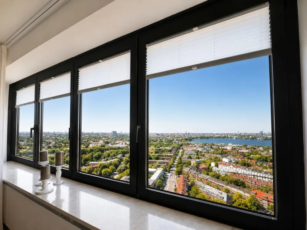Fully furnished high-rise residence, 29F/ W1, panoramic views over Hamburg