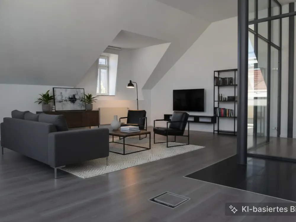 Stylish 2-Room Attic Apartment with Loft Character in Central Location of Dreieich-Sprendlingen
