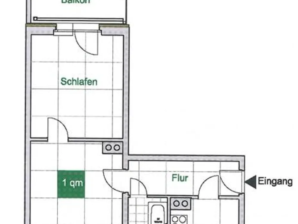 Wohnen mit Wohlfühlfaktor, zentrale 2-Raumwohnung mit Balkon und viel Tageslicht