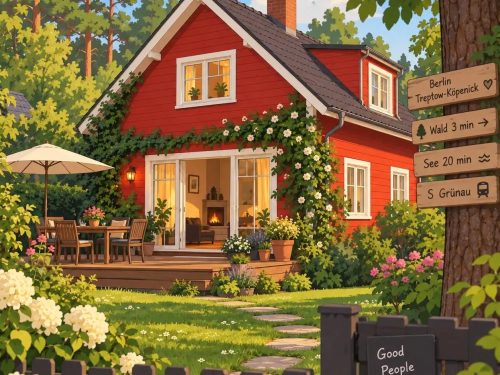 Möbliertes Zimmer im Haus mit Garten, Treptow-Köpenick