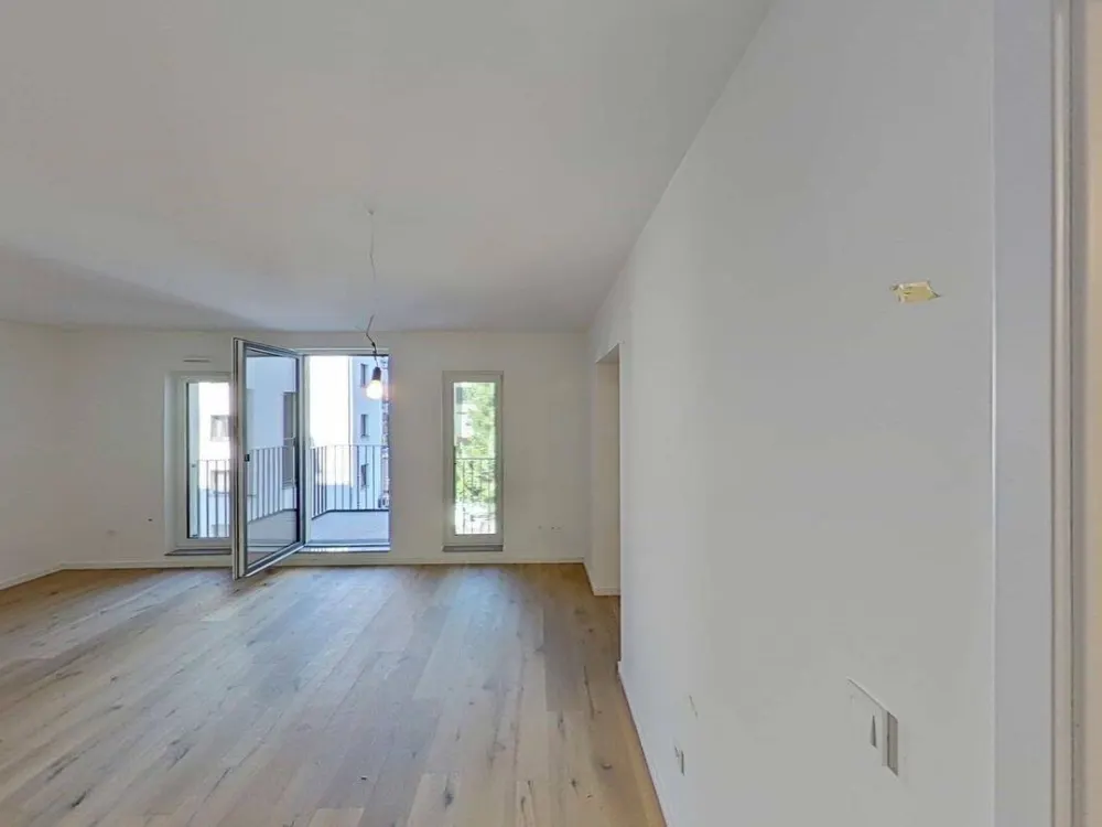 3-Zimmer-Erstbezug im 3. OG: 68 m², bodentiefe Fenster, Einbauküche inklusive
