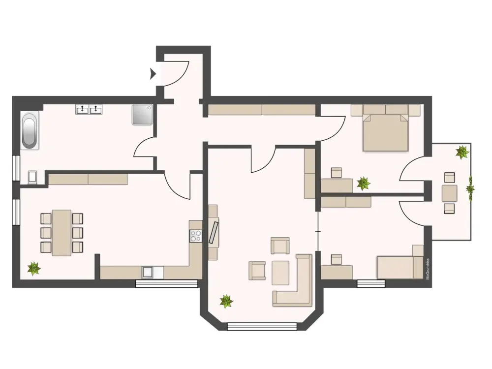 Including fitted kitchen and balcony!