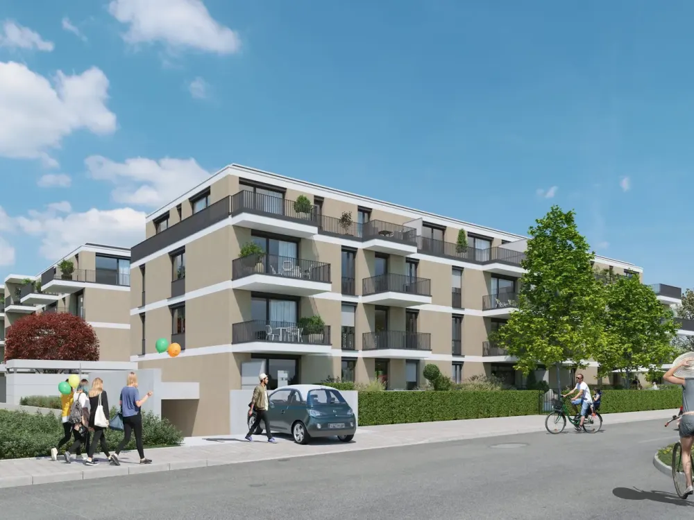 Bright 4-Room Apartment in Modern Residential Building with Balcony in Karlsruhe