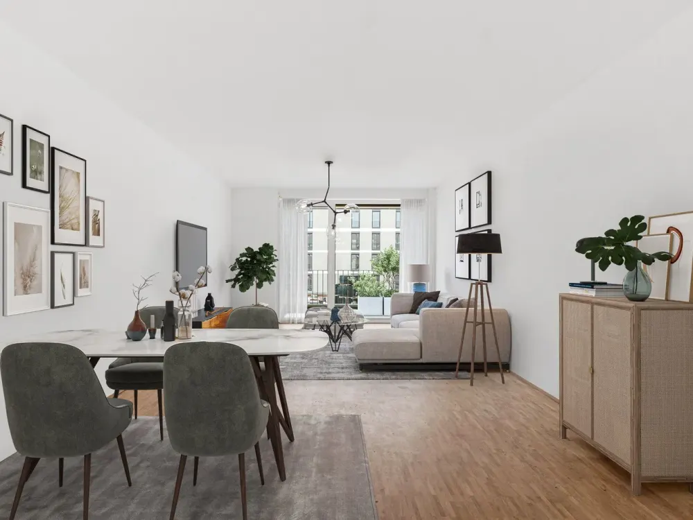 Bright 4-Room Apartment in Modern Residential Building with Balcony in Karlsruhe