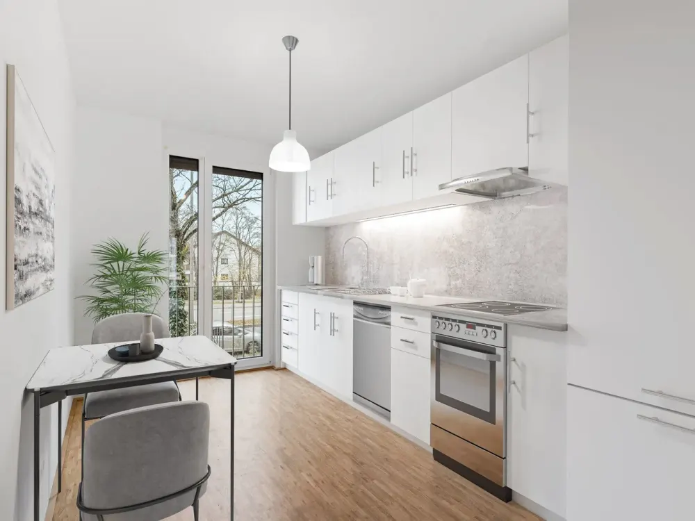 Bright 4-Room Apartment in Modern Residential Building with Balcony in Karlsruhe