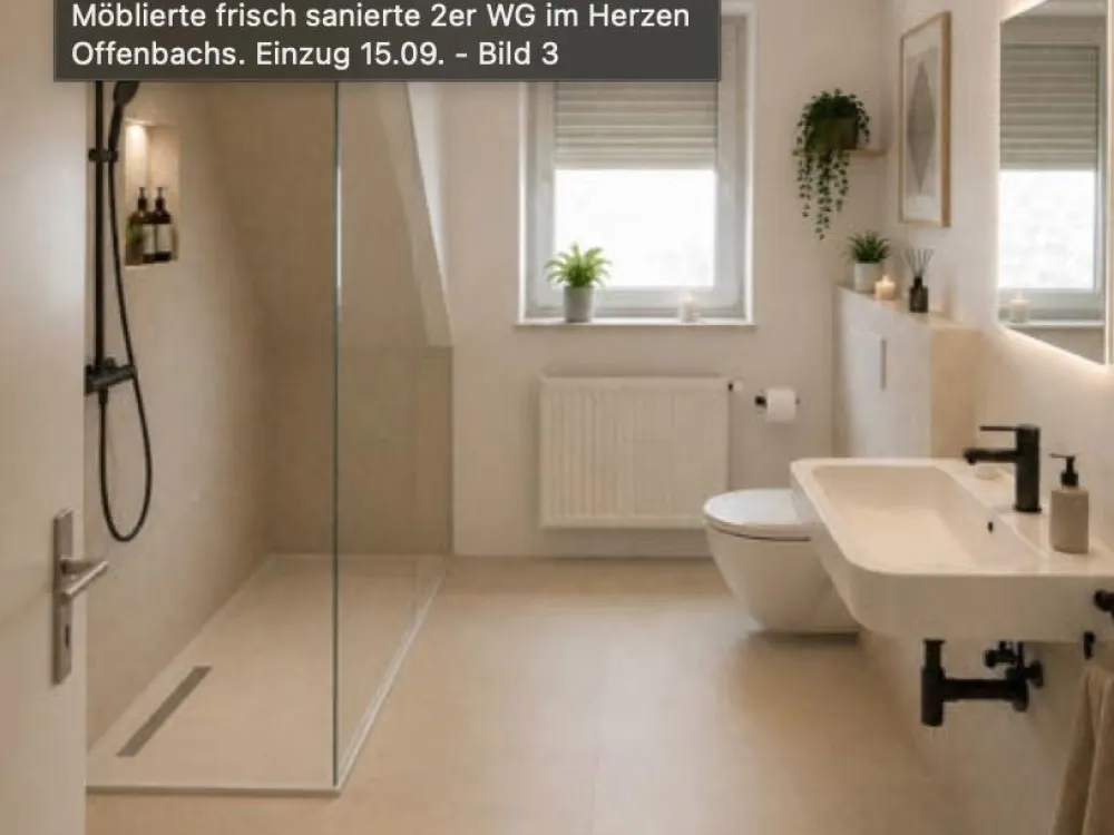 Möbiliierte WG ZIMMER 710€/690€ warm Einzug 15.09.