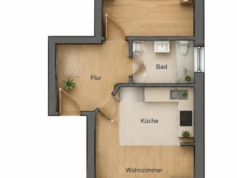 Möbliertes Design-Apartment im Nordend, 41,5 m², bezugsfertig, ideal für Berufspendler