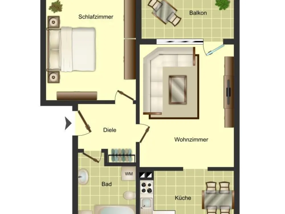 2-Zimmer-Wohnung in Bergkamen Weddinghofen zu besichtigen