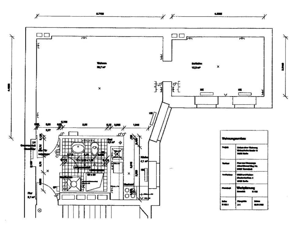 Vermietung 2-Zimmer Altbauwohnung