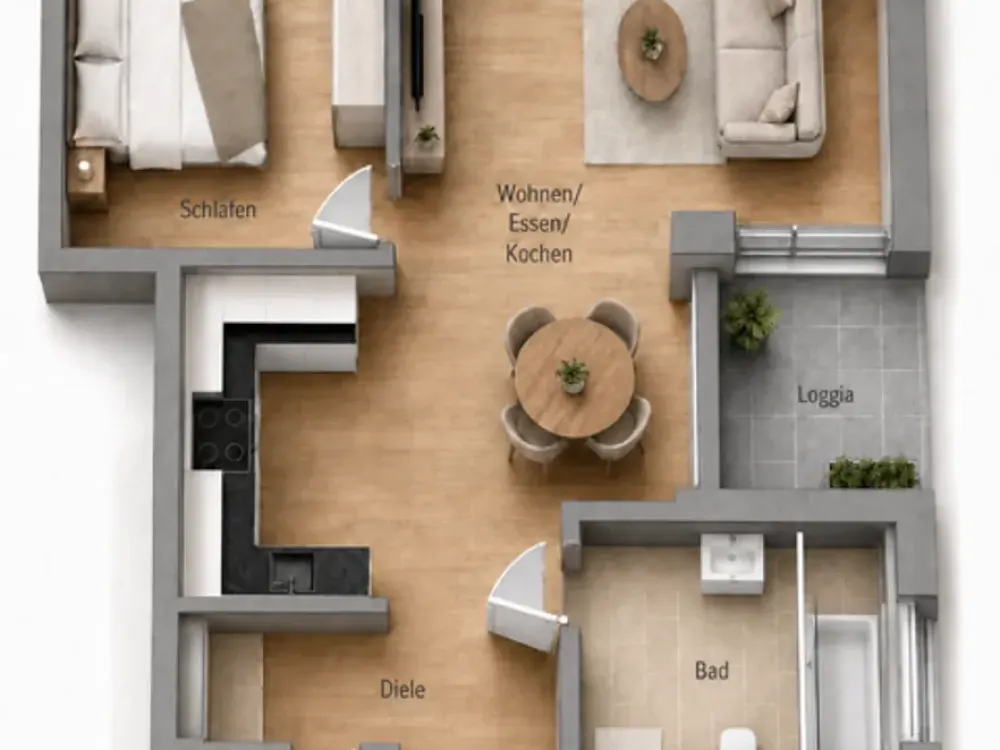 Ihr neues Zuhause, 2-Zimmer-Wohnung in Maintal-Dörnigheim