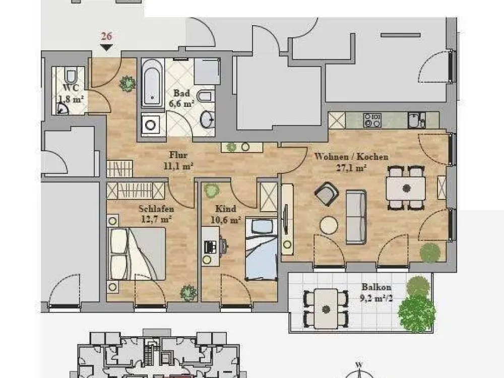 *Erstbezug in Leubnitz-Neuostra - moderne 3 Raumwohnung mit Balkon in beliebter Lage*