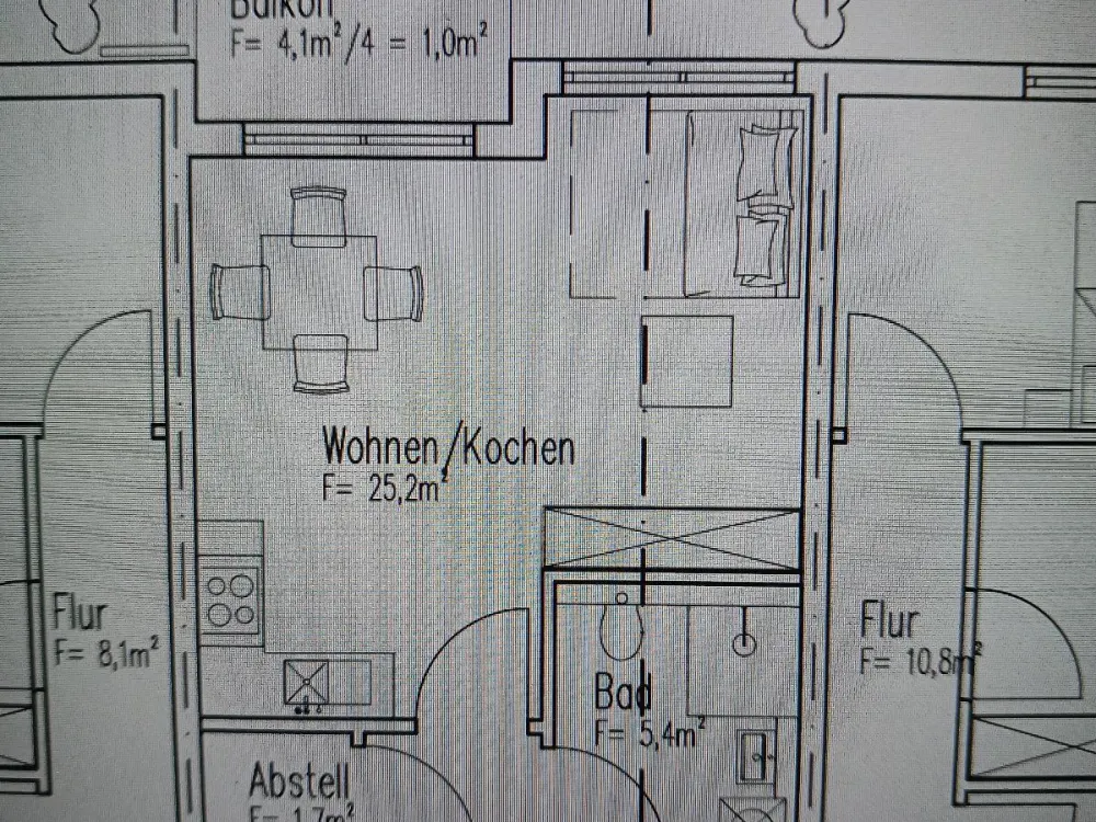 1 Zimmer Wohnung Balkon Garage Einbauküche 40qm Neubau mieten