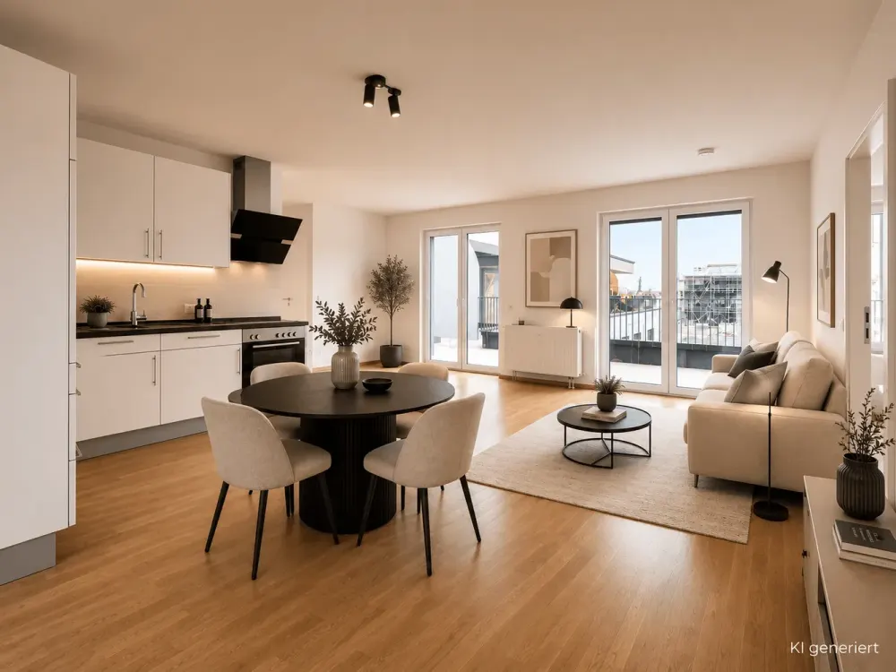 Exklusives Wohnen im Europaviertel - stilvolle 2-Zimmer-Wohnung mit Dachterrasse