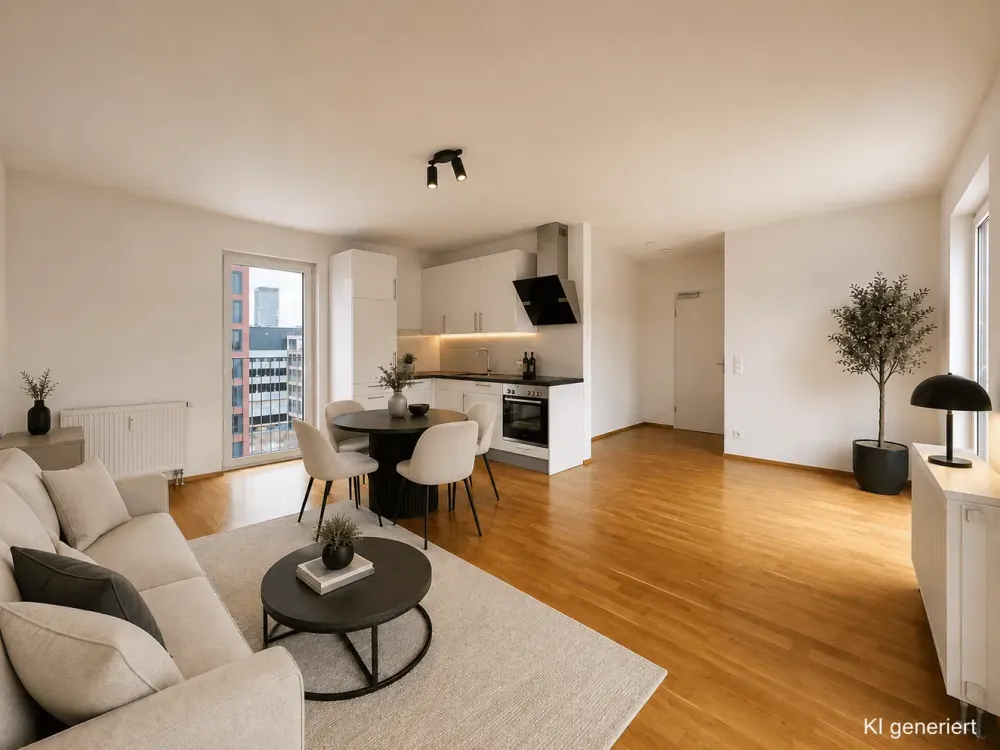 Exklusives Wohnen im Europaviertel - stilvolle 2-Zimmer-Wohnung mit Dachterrasse