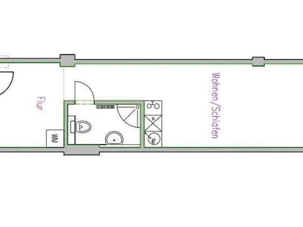 Attraktives, helles Apartment in direkter Uninähe mit Küche!