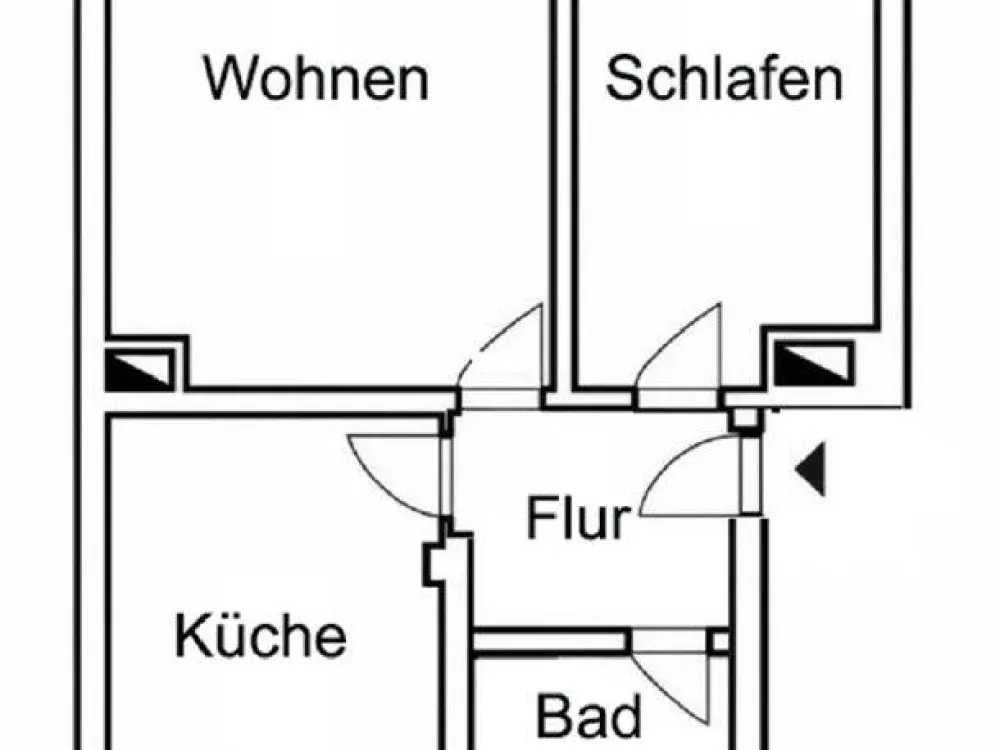 Ruhige Seitenstraße & kurze Wege: 2-Zimmer-Whg. mit EBK