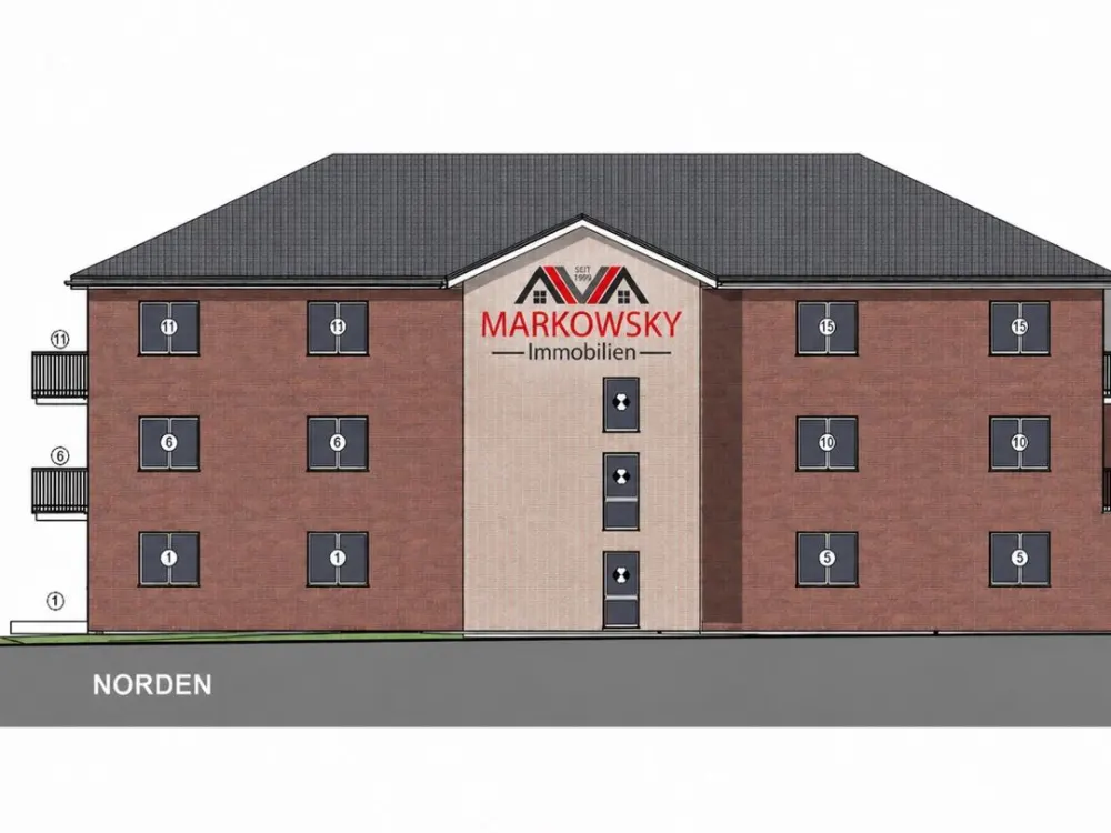 Apartment 14, Modern 2-Room Attic Apartment with Balcony, Fitted Kitchen, Elevator and Barrier-Free Access