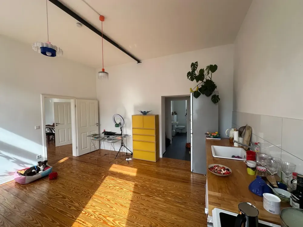 Schöne sanierte Altbauwohnung, 2,5-Zimmer, Terrasse