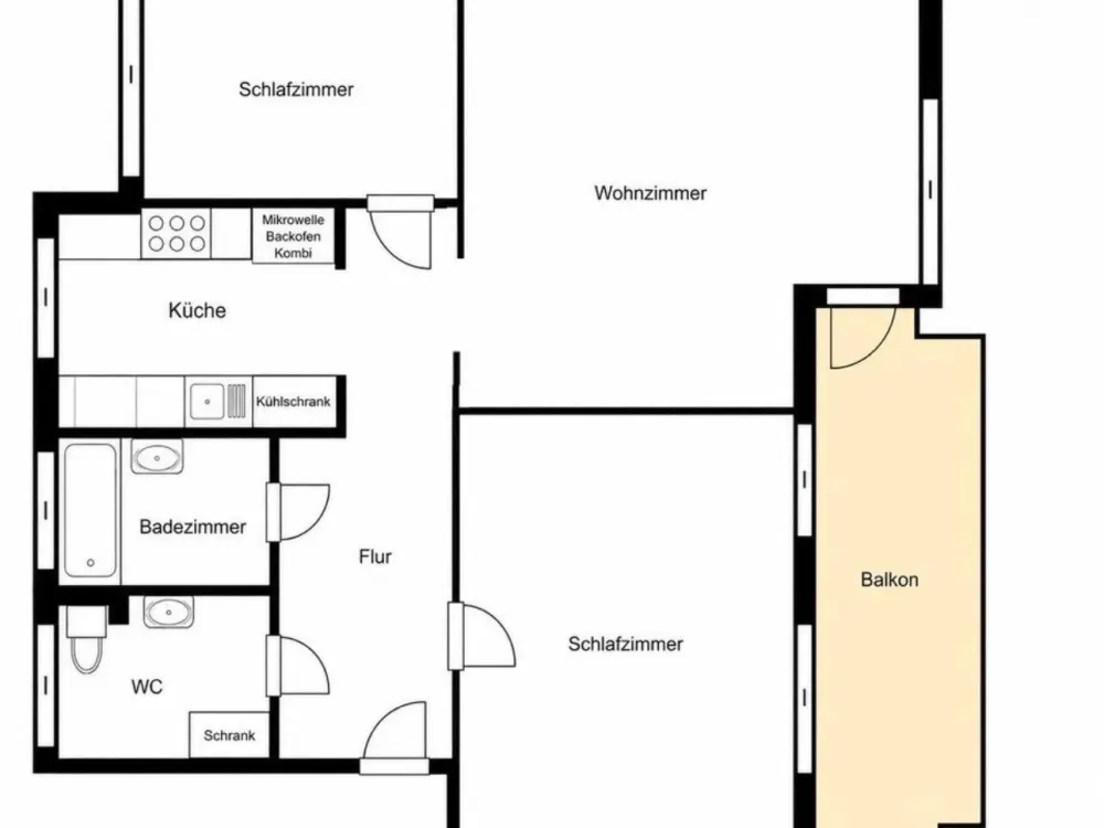 Kernsanierte 3 Zimmer Wohnung Nähe Gropius Passagen