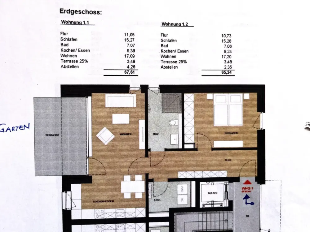Exklusive 2-Raum-EG-Wohnung mit gehobener Innenausstattung mit Terrasse und Garten in Greven