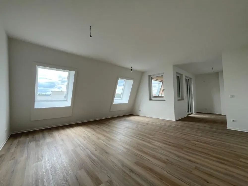 Neubau: Moderne 2-Zimmer-Dachgeschosswohnung mit Tageslichtbad und Loggia | Optional mit EBK