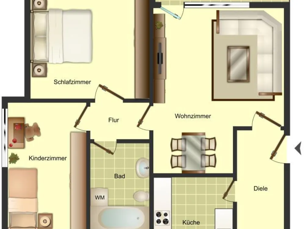 Demnächst zu besichtigen!! Bezugsfertige 3-Zimmer-Wohnung in der City!!