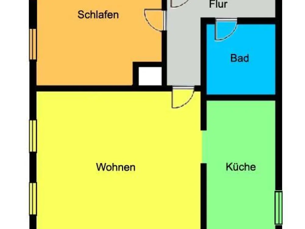 Höckendorf! Malerisch gelegene 2-Zimmerwohnung mit großer Terrasse und viel Grün!