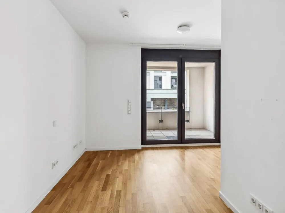 In der Endetage: Hochwertige 1-Zimmer-Neubauwohnung Einbauküche in Frankfurt-Ostend!