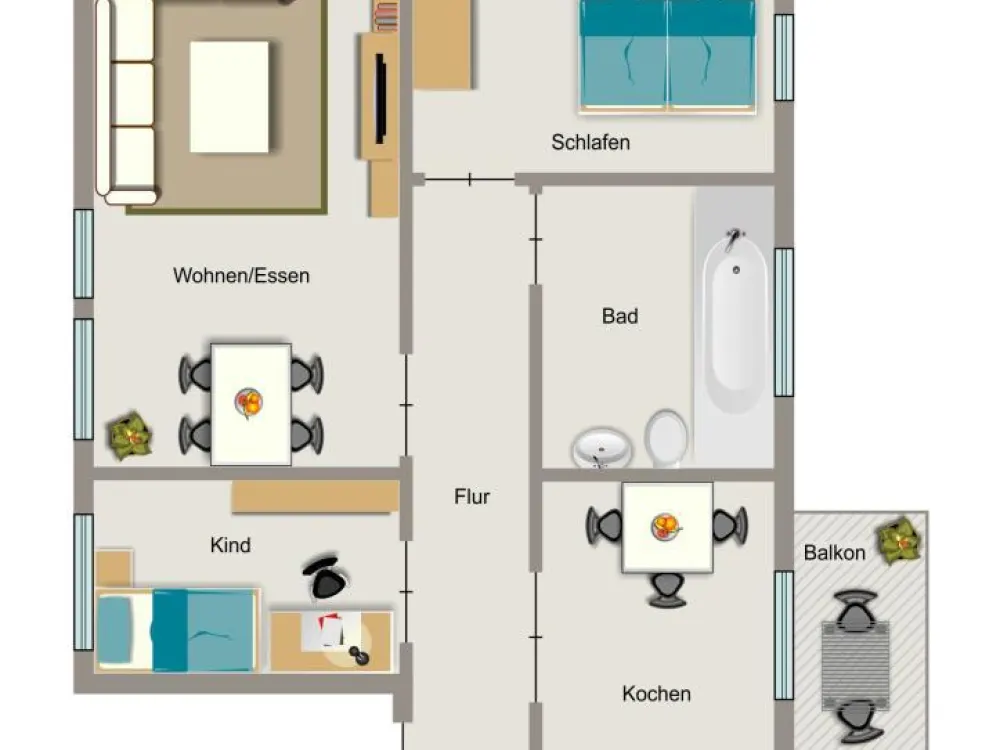 Bei VIVAWEST die Sonnenstrahlen auf dem eigenen Balkon genießen.