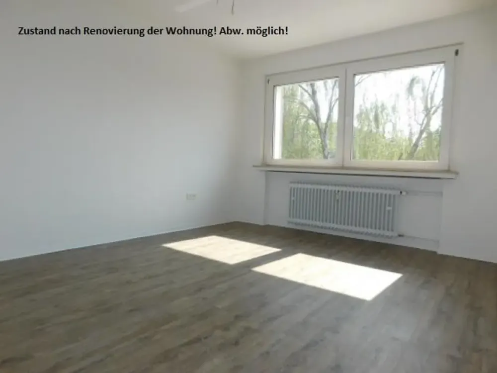 Renovated 3-room apartment on the 1st floor ready to move in with balcony and vinyl flooring...