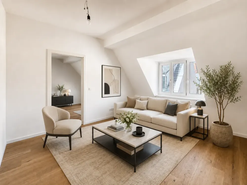 Wohnen mit besonderem Charme, sanierte 2-Zimmer-Wohnung mit Einbauküche
