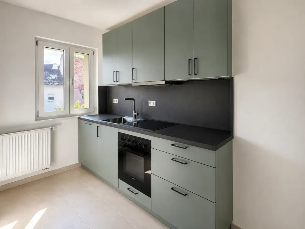 Wohnen mit besonderem Charme, sanierte 2-Zimmer-Wohnung mit Einbauküche