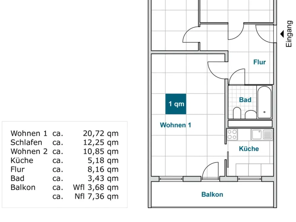 Family-friendly 3-room apartment with balcony (WBS)!