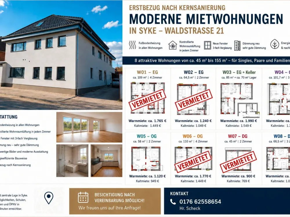 Wohnungen zu vermieten