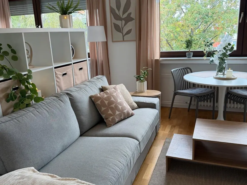 Möbilierte 1-Zimmer Wohnung, Niederrad, 38 m², 1.450 €, mit W-lan