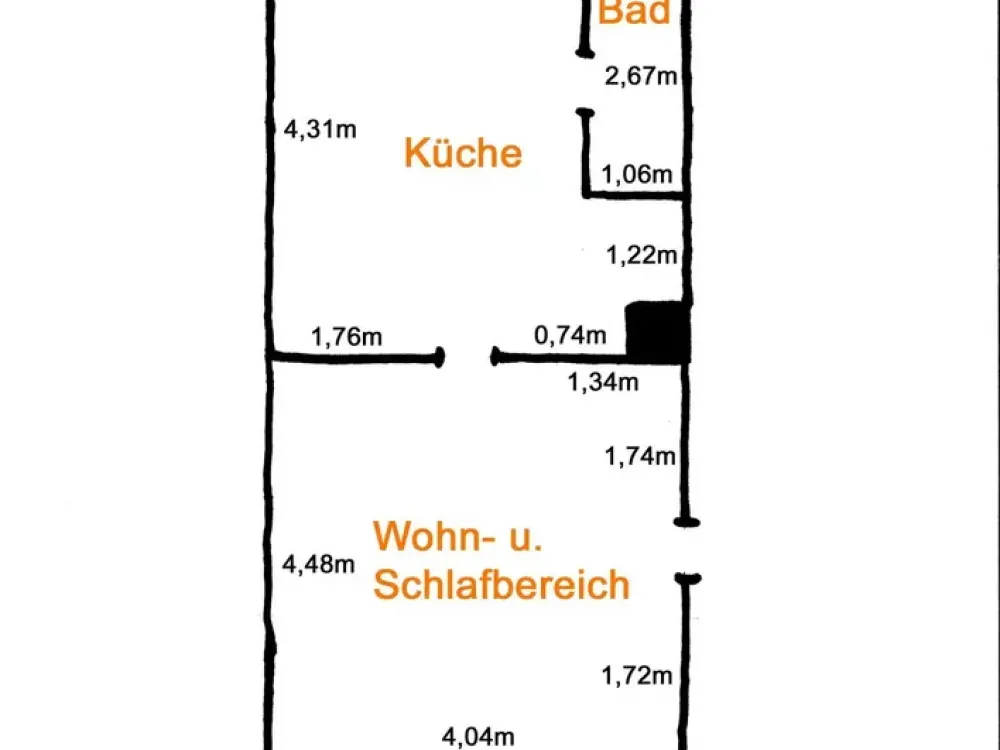 Appartment in Riemke mit Wohnküche!