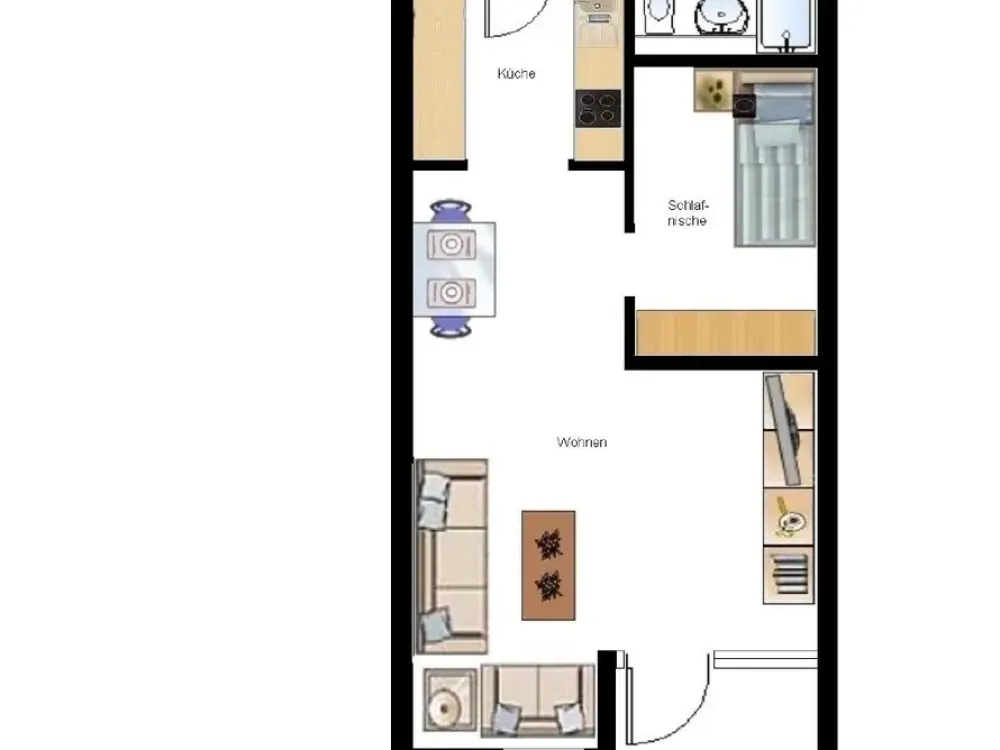 Möbilierte 2-Zi.-Wohnung mit Südbalkon, sep. Sauna, EBK in München