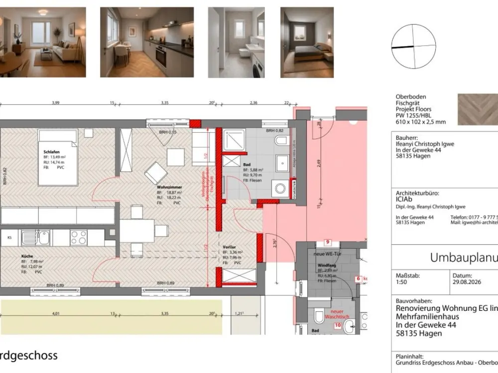 Modernisierte 2,5-Zimmer-Wohnung in Hagen Haspe (Geweke) 55m2