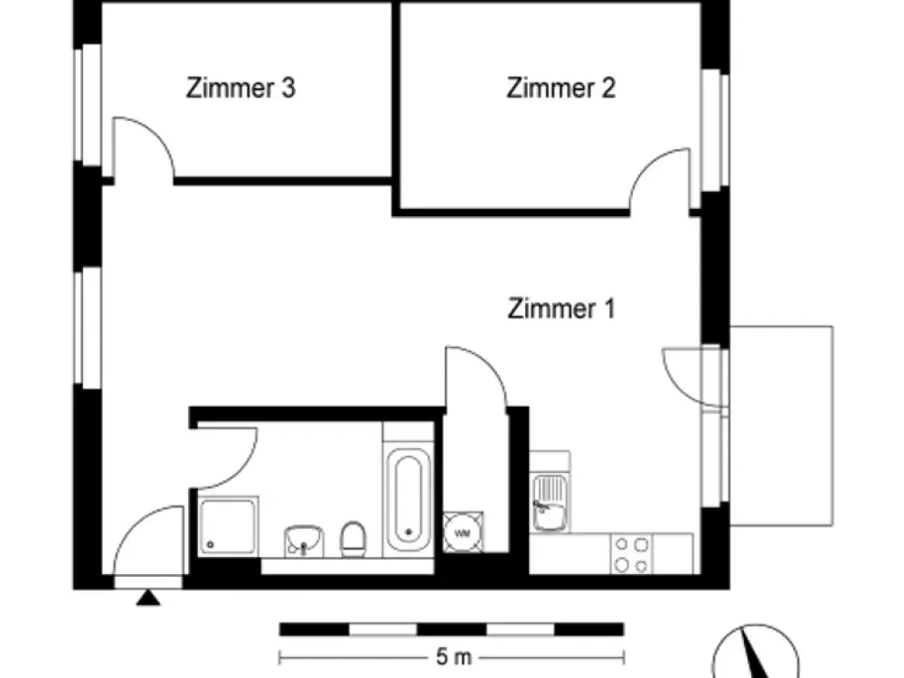 Modernes Wohnen im Neubau - 3 Zimmer Wohnung mit Balkon, Aufzug und Fußbodenheizung